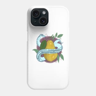 Ball Python Snake in Love with a Green Pear Phone Case