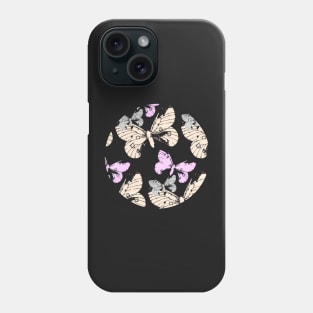 Butterflies on black Phone Case