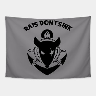 RATS DON'T SINK Rathead Logo Tapestry