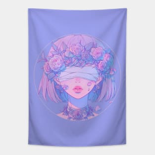 Pastel Goth Queen of Roses Tapestry