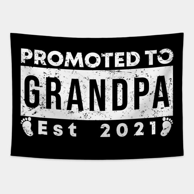 Vintage Promoted to Grandpa 2021 new Grandfather gift Grandpa Tapestry by Abko90