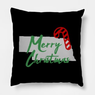 christmas in nebraska ugly sweater Pillow