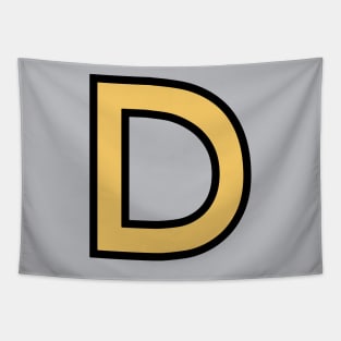 Funky Yellow Letter D Tapestry