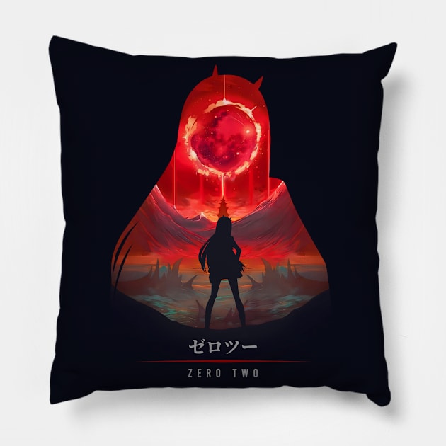 Zero Two - Bloody Illusion Pillow by The Artz