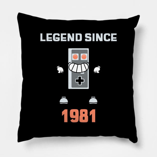 LEGEND SINCE 1981 Pillow by INNATE APPAREL