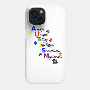 Autism Awareness Amazing Cute Funny Colorful Motivational Inspirational Gift Idea for Autistic Phone Case