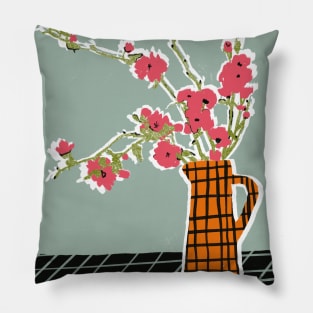 Rustic Vase of Flowers Pillow