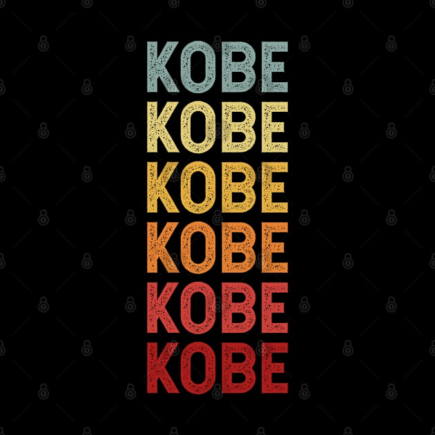 Kobe Name Vintage Retro Gift Named Kobe by CoolDesignsDz