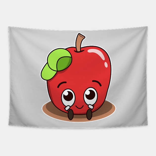 The Apple Who was a Cute Little Rebel Tapestry by FamiLane