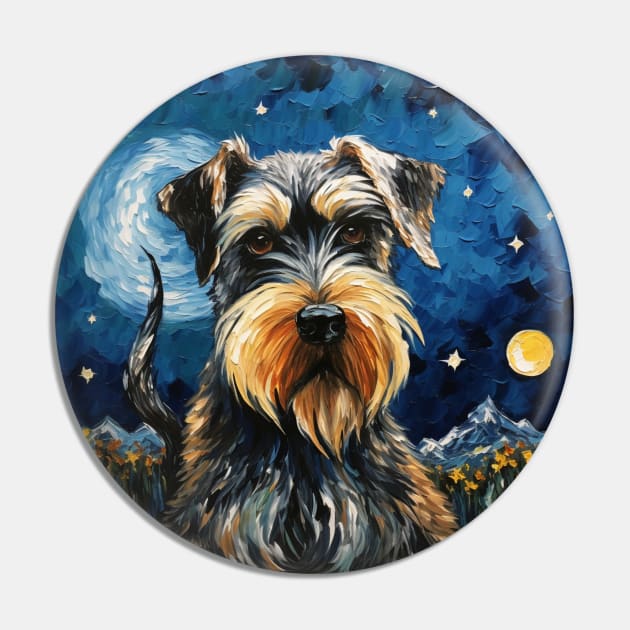 Standard Schnauzer Painting Pin by NatashaCuteShop