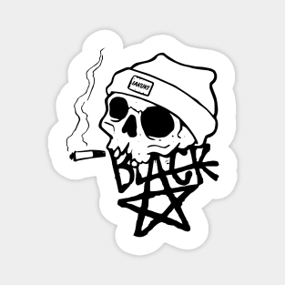 Smoke Skull Black Magnet