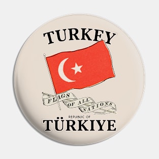 Vintage Flag of Turkey Pin