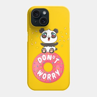 Panda on donut Phone Case