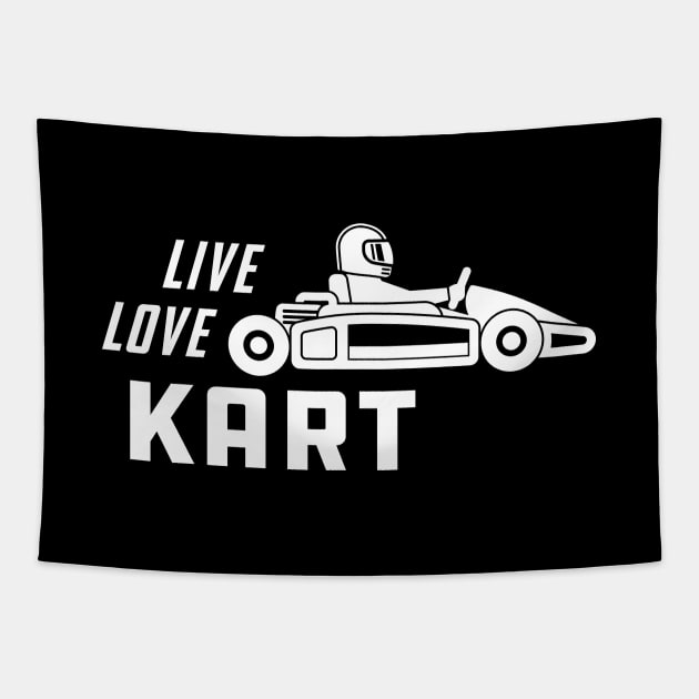 Kart - Live love Kart Tapestry by KC Happy Shop