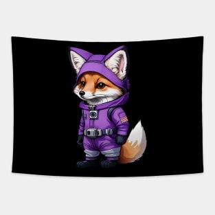 Adorable Astronaut Fox Tapestry