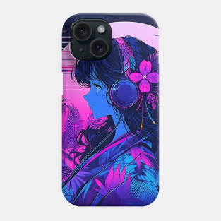 Synthwave Music Album Cover - Anime Wallpaper Phone Case