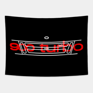 Saab 900 Turbo classic 1980s car grille and emblem Tapestry