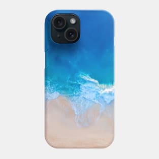 Seaside and wave #6 Sea foam. Aerial view Phone Case