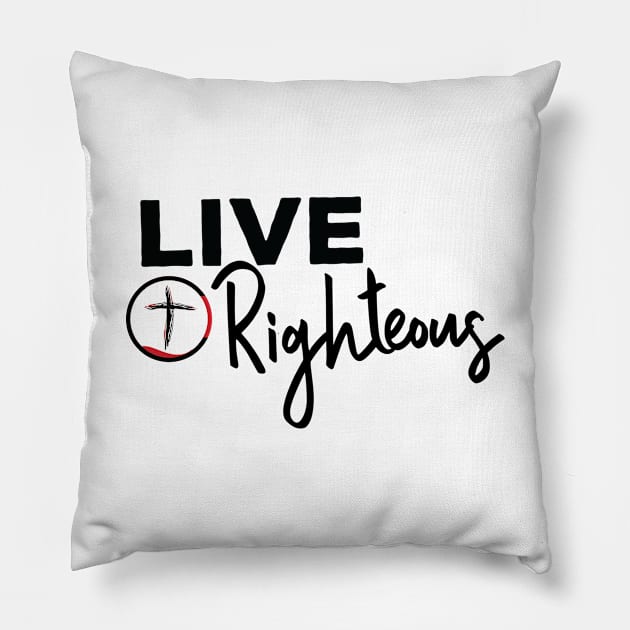 Live Righteous Light Background Pillow by JesusLovesYou