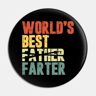 World's Best Father Farter Pin