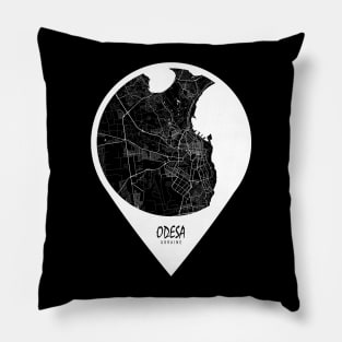 Odesa, Ukraine City Map - Travel Pin Pillow