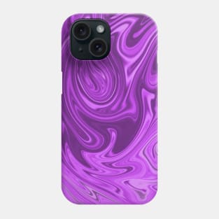 Shades of Purple liquid marble abstract wavy pattern Phone Case