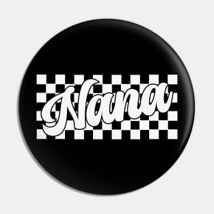 Nana Retro Checkered Grandma Pin