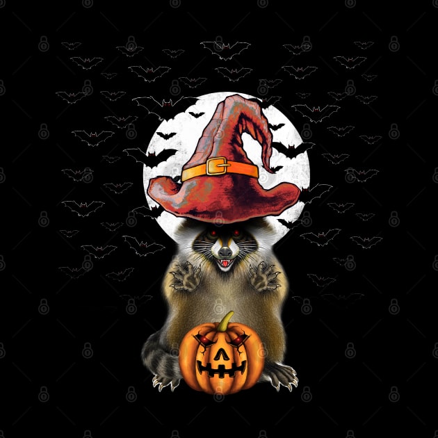 Raccoon Halloween by Artardishop