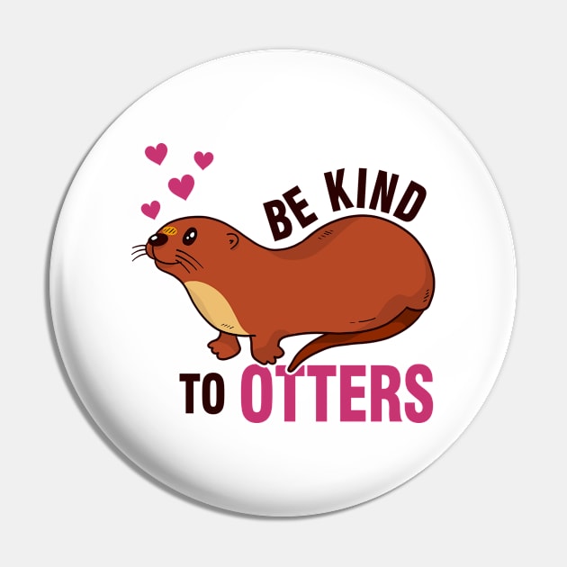 Cute Otter Love Heart Pin by Tobias Store