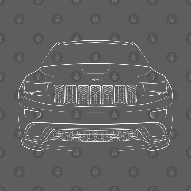 Jeep Cherokee KL - front Stencil, white by mal_photography