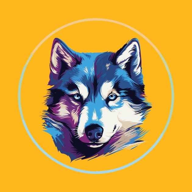 Siberian husky by Flowerart1232