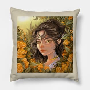 Girl rose Pillow