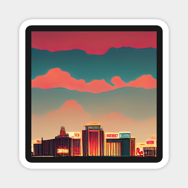 Las Vegas | Comics style Magnet by ComicsFactory