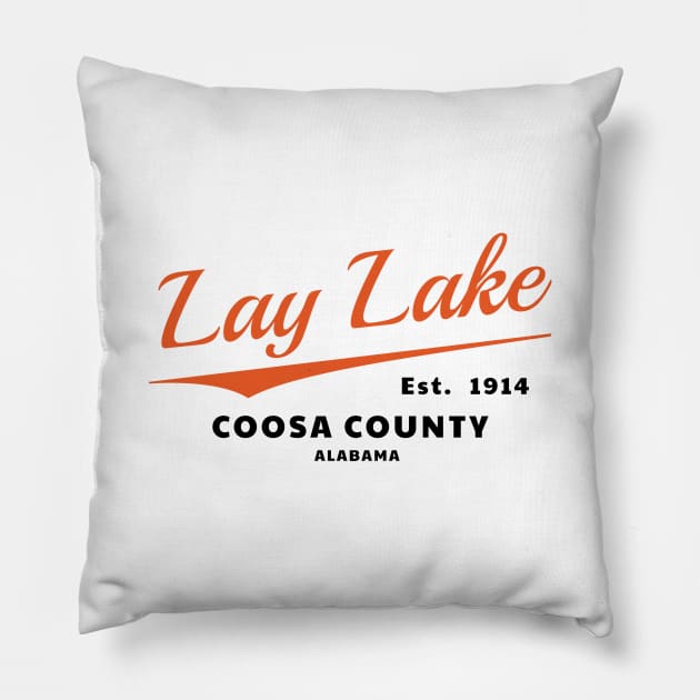 Lay Lake • Coosa County Pillow by Alabama Lake Life