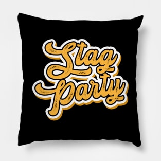 Stag Party Text Pillow