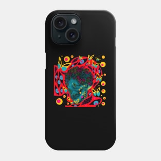 skeleton in floral crown ecopop Phone Case