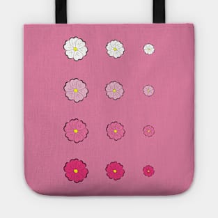 Mauve Gradient Hand Drawn Flowers :) Tote