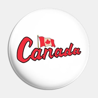 Canada Flag Text Pin