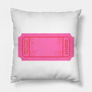 y2k love ticket Pillow