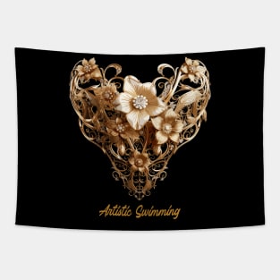 artistic swimming, synchronized swimming, golden dancers v1 Tapestry