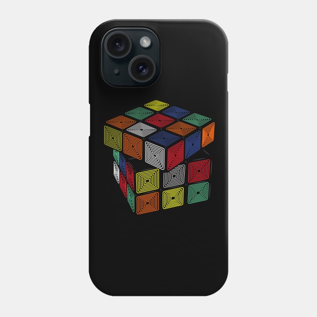 Electric Glow - Rubik's Cube Inspired Design for people who know How to Solve a Rubik's Cube Phone Case by Cool Cube Merch