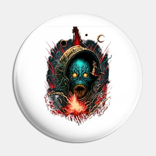 Space Monster Alien Man Pin