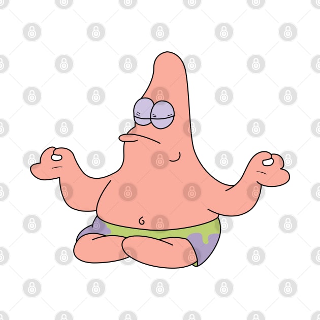 patrick star doing yoga by thebeatgoStupid