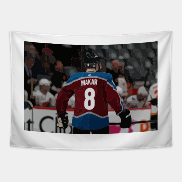 Cale Makar Paining Tapestry by gktb