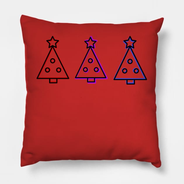 Christmas tree (RED) Pillow by THE WANDER KEY