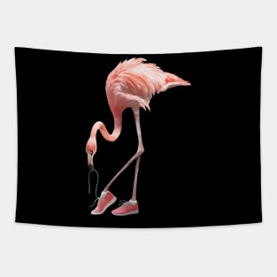 Flamingo and pink shoes Tapestry