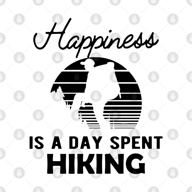 Hiker - Happiness is a day spent hiking by KC Happy Shop