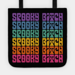 Spooky Bitch \\/ Humorous Witchy Typography Design Tote