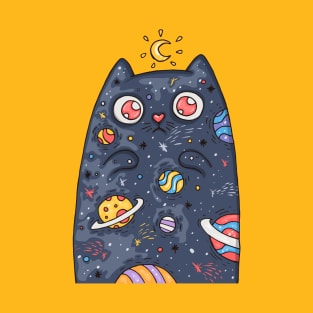 cute cat universe T-Shirt