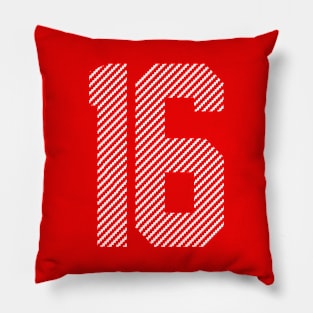 Iconic Number 16 Pillow